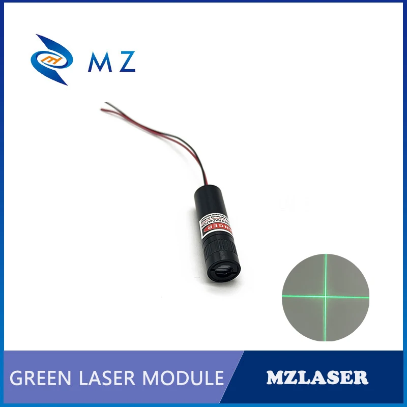 Hot Selling Compact Adjustable Focusing 520nm 1mw Lower Power Class II 3V 5V 12V 24V Green Cross Laser Diode Module Industrial