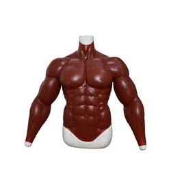 Men's Silicone Muscle Suit Upgrade False Chest Abs Is Suitable for Cosplay Large-scale Stage Performance Clothing