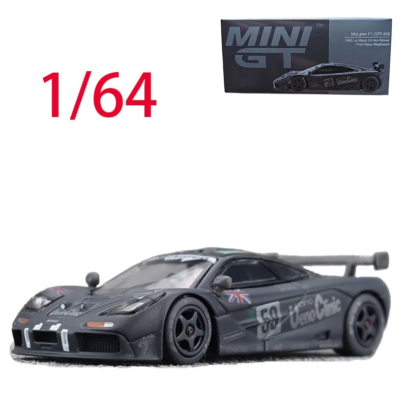 

Литая под давлением модель автомобиля McLaren из сплава в масштабе 1/64 McLaren F1 GTR # 59 Le Mans Race Play Vehicles, игрушки для мальчиков, оригинальная коробка
