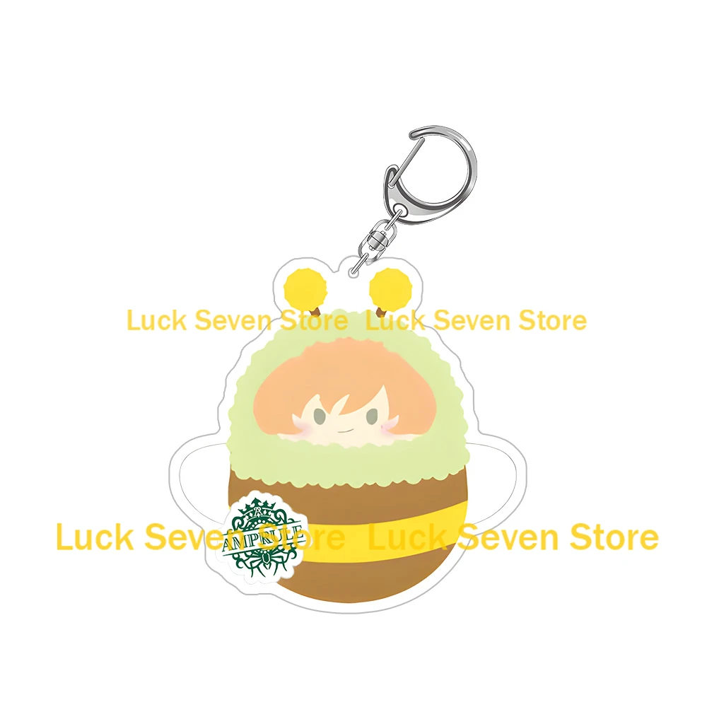 المفقة لايف ألين Sugasano Yeon Hajun Anne Faulkner Naoakira Saimon Zen Gaho Yeon Dongha Q-version سلسلة مفاتيح مصنوعة من الأكريليك قلادة