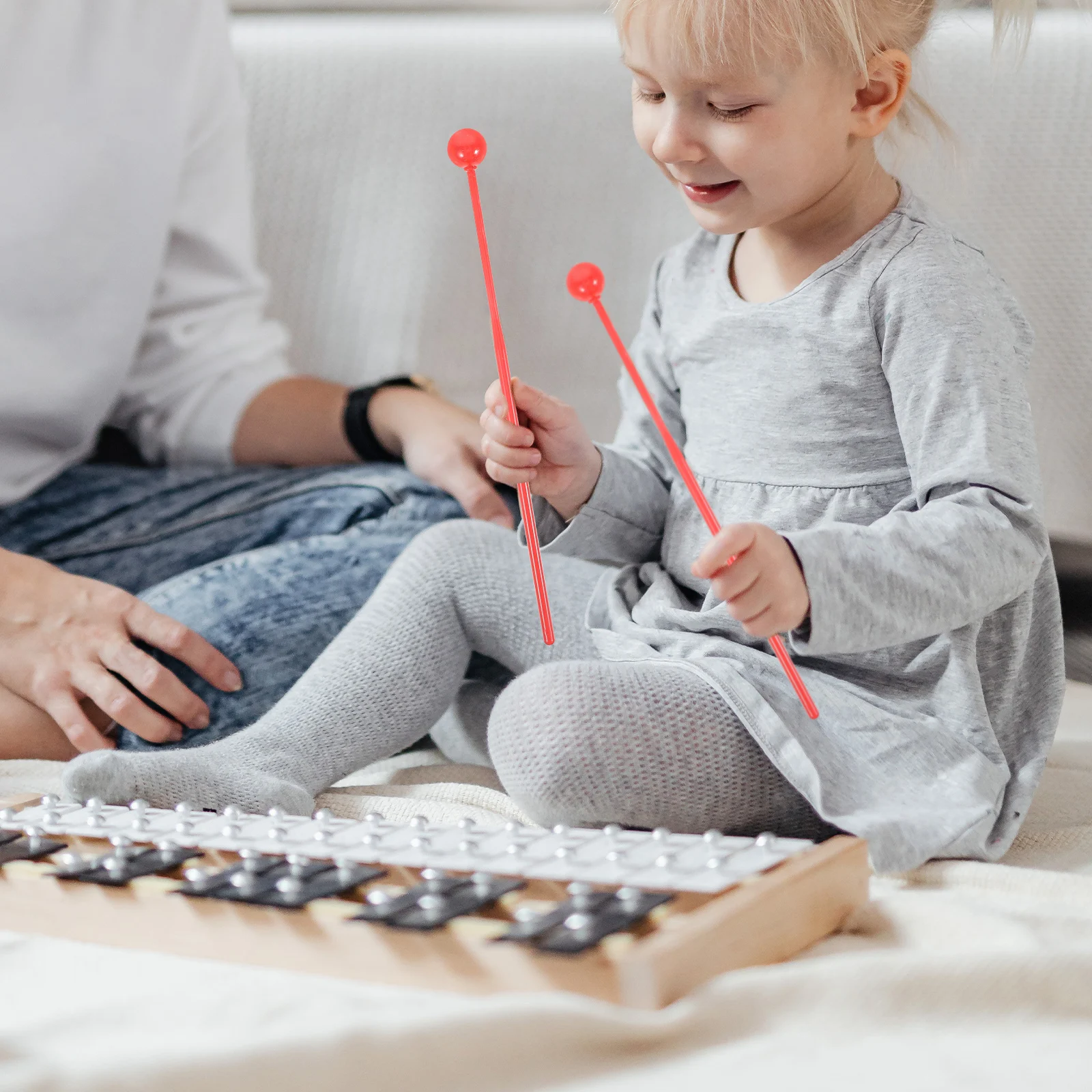 Baquetas multicolores para instrumentos, martillo, accesorios de percusión, mazos de xilófono para lengua, Marimba, principiantes y niños, 3 pares