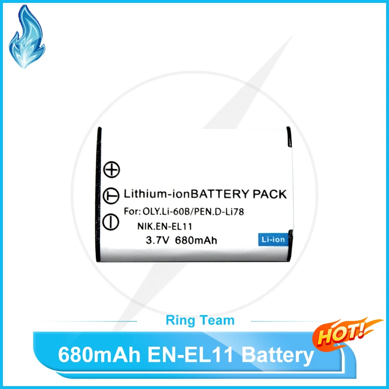 For Nikon Coolpix S550 S560 Pentax Optio Series - EN-EL11 D-Li78 NP-BY1 Li-60B Rechargeable Camera Battery