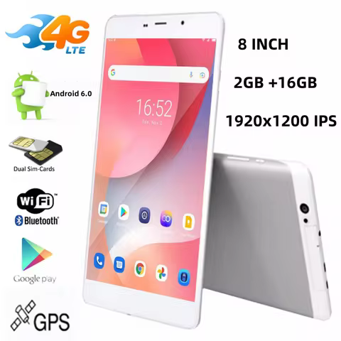 MT8783 Octa-Core 8" Android 6.0 3G / 4G Phone Call Tablet PC 2GB RAM 16GB ROM GSM 1920 x 1200 Pixels Support GPS 2xSIM&nbsp;Card