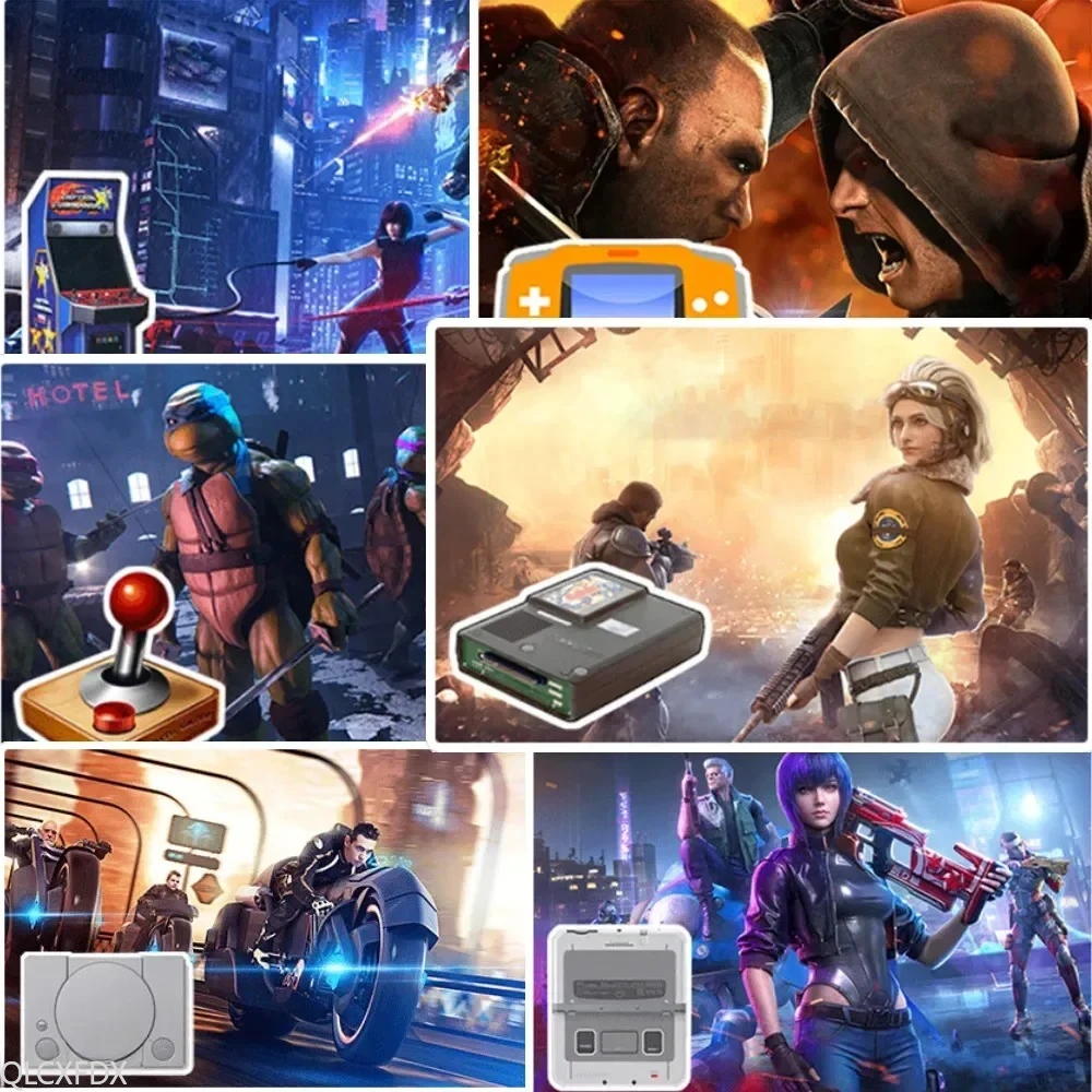 لعبة التلفزيون عصا ريترو أربعة أشخاص ممر المنزل 4K HDMI متوافق مع وحدة تحكم لاسلكية لعبة التلفزيون X6 نظام مزدوج لعبة وحدة التحكم 39000 +