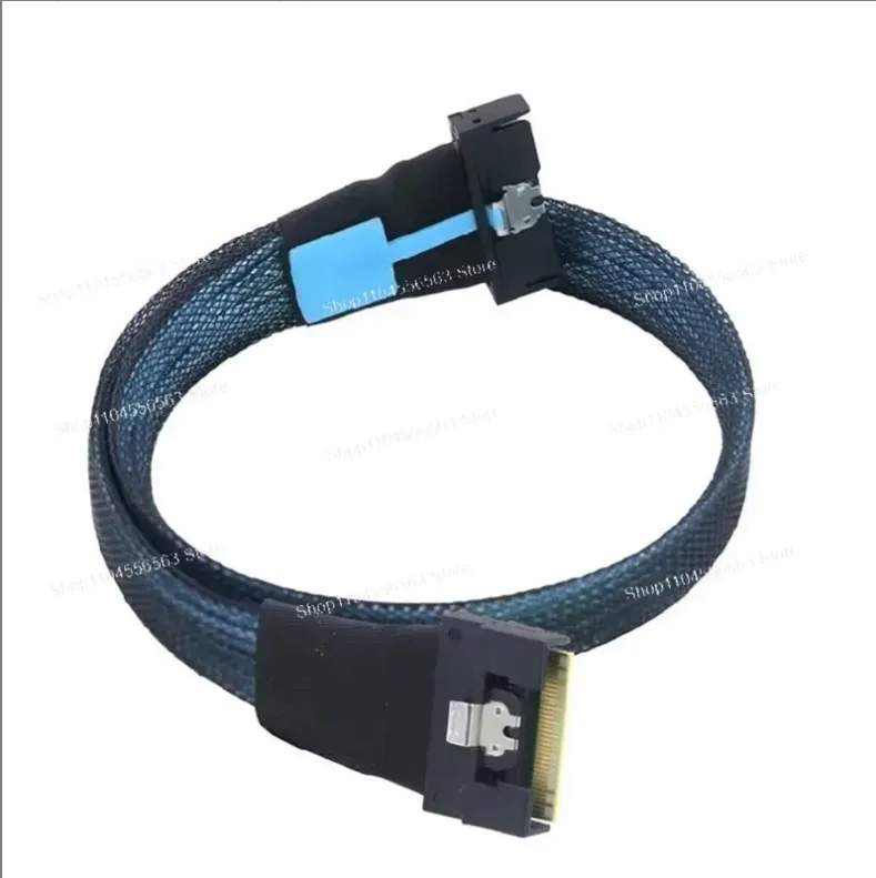 PCIE MCIO 5.0 8I to Slimline SAS 4.0 SFF-8654 8I 74Pin Reversed Insertion Extension Cable, 0.5M