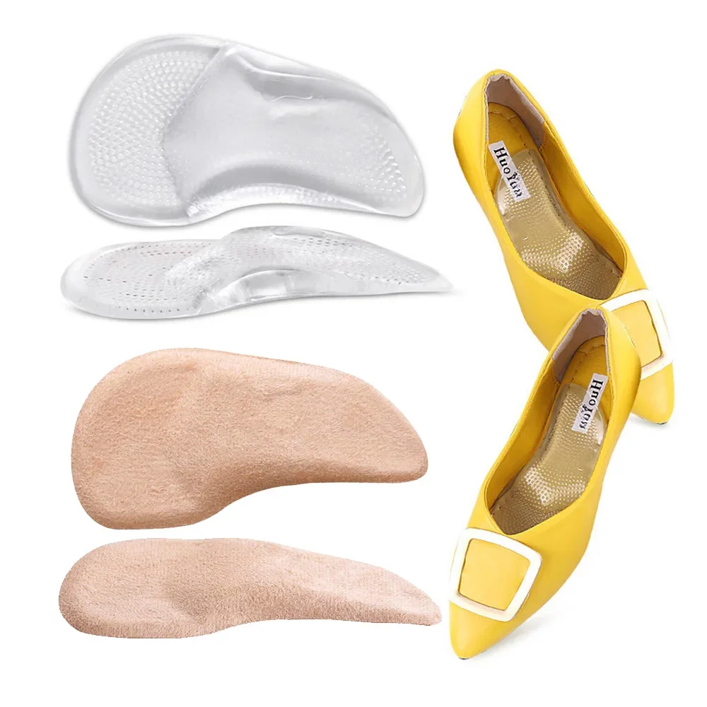 Palmilhas ortopédicas de gel de silicone para sapatos femininos pés planos arco apoio palmilhas para faciite plantar alívio da dor almofadas de sapato