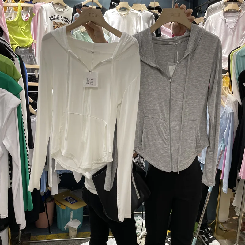 

Модный женский весенний кардиган с длинным рукавом, тонкий, с защитой от солнца, открытый, для похудения, в стиле Arc Bot, новинка