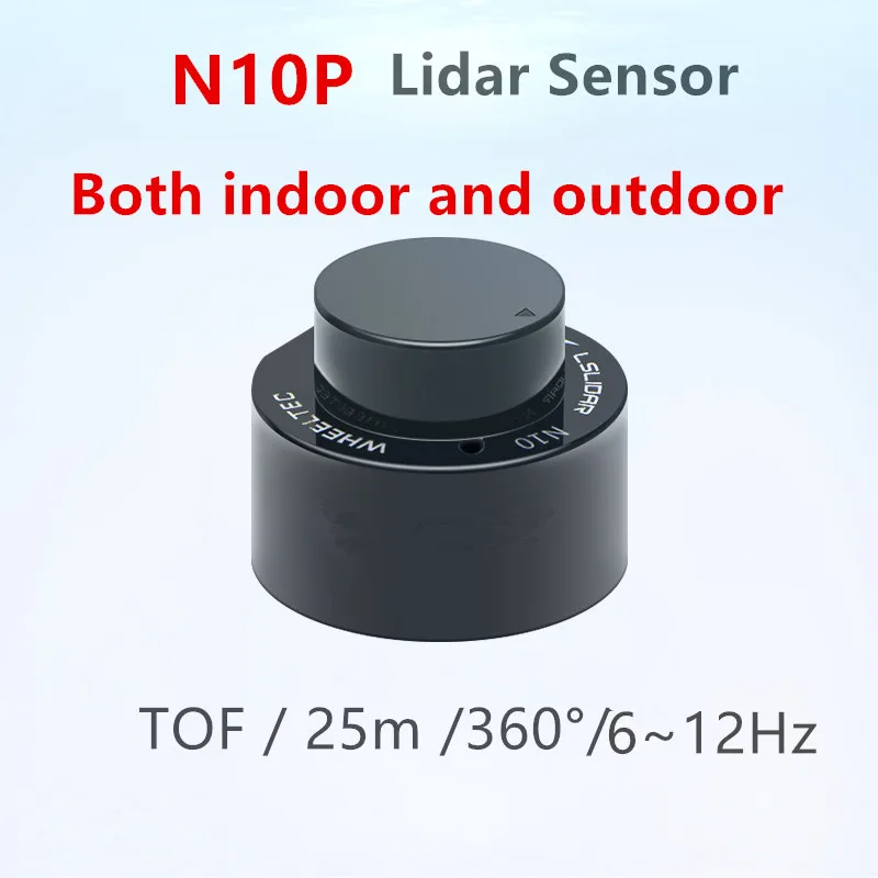 

New N10P and N10 Indoor and outdoor waterproof 25m Lidar sensor 360° TOF anti-glare laser radar support ROS1 and ROS2