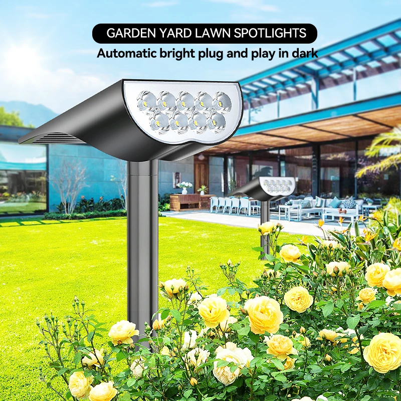 

1/2/4/6/8pcs Led Outdoor Solar Lights Landscape Spotlights Garden Lamp for Yard/Walkway/Driveway/Porch/Patio Solar Light