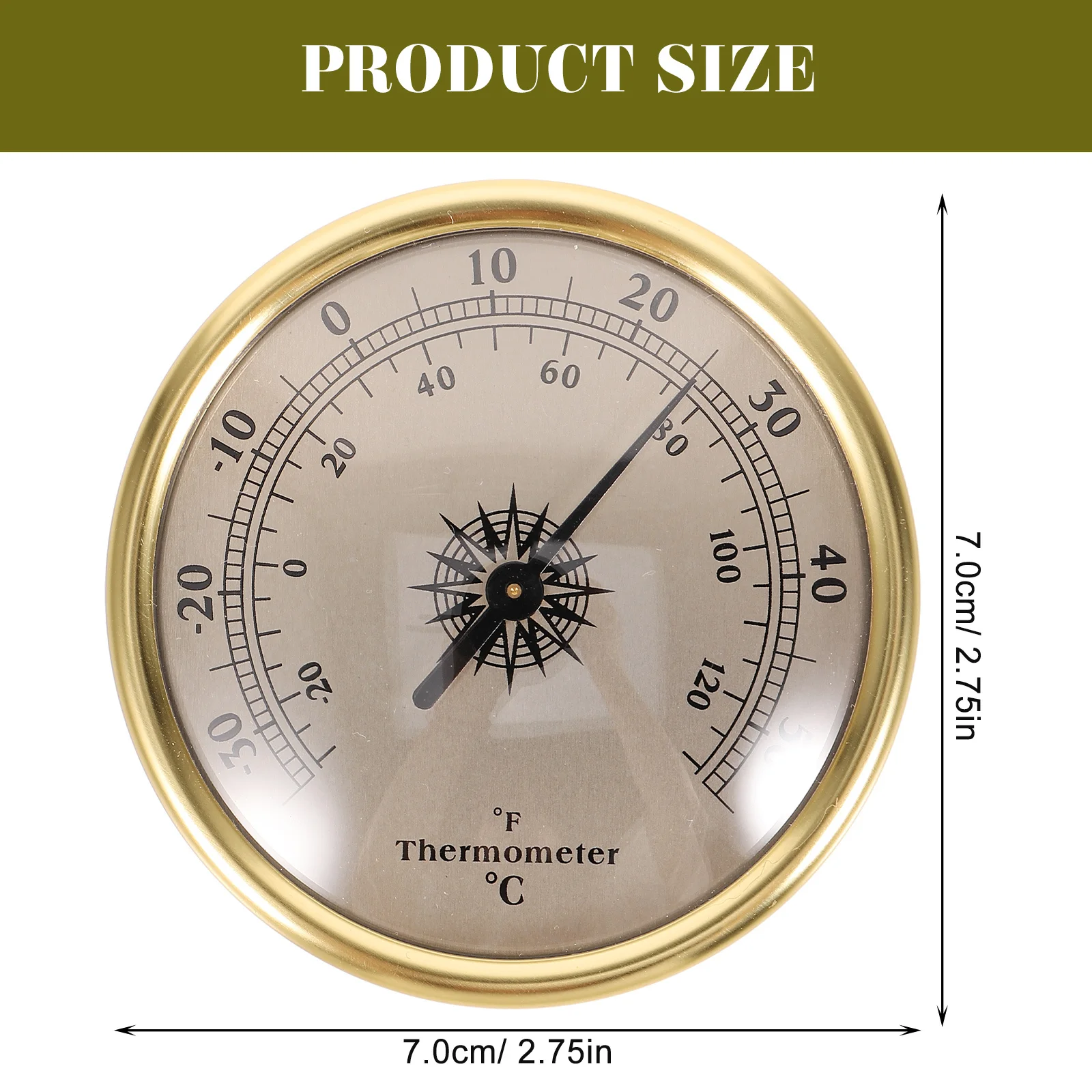 Round Temperature Gauge Indoor Humidity Meter For Room Nursery Garden Wall Mounted Thermometer Temperature Measuring Tool