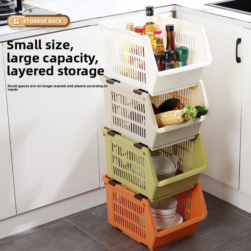 

Multi Layer Fruit and Vegetable Storage Basket Kitchen Pantry Organizer Rack for Home Household Use Durable Wire Mesh Design