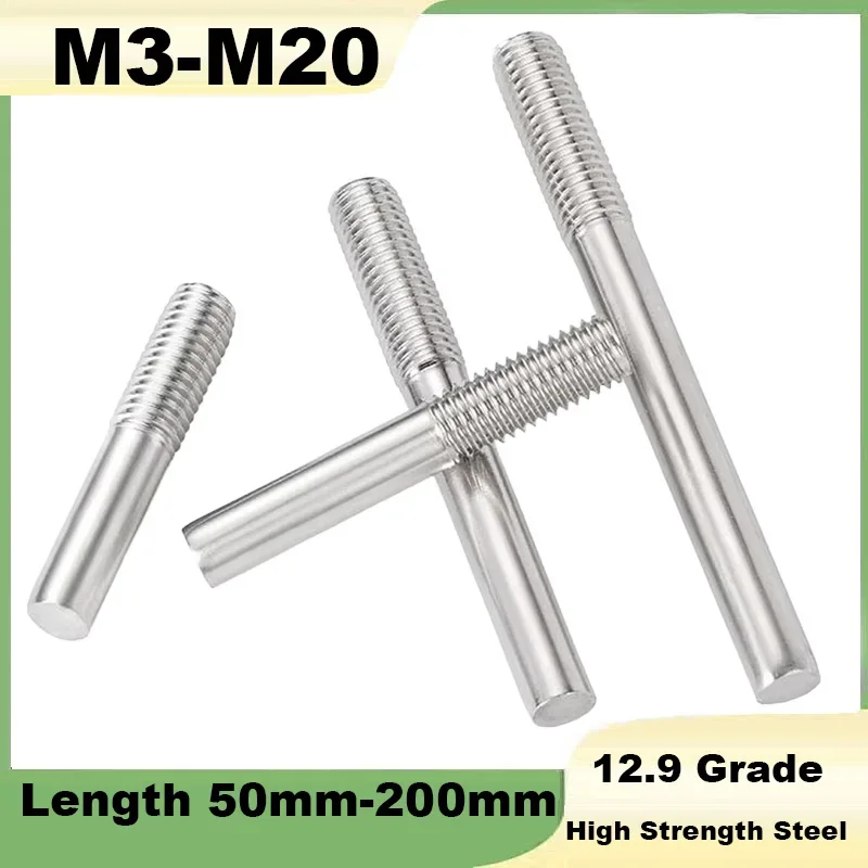 Single End Thread Rod M3 M4 M5 M6 M8 M10 M12-M20 304 Stainless Steel Headless Tooth Stick Single Head Threaded Bar Bolt Screw
