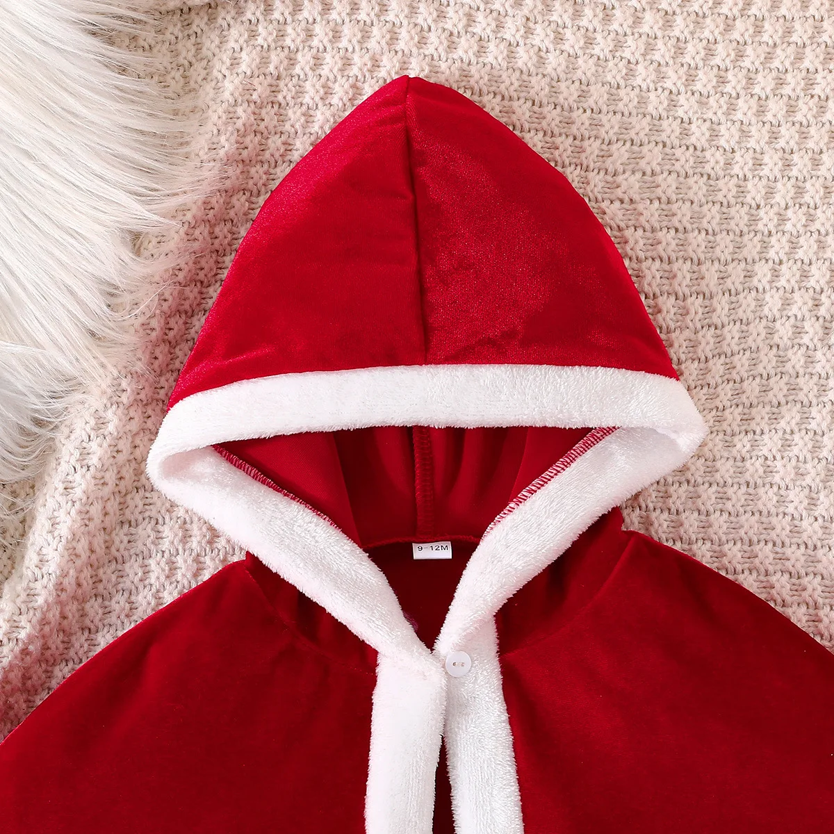2025 New Autumn Winter European and American Girls Fashionable Christmas Cloak Suspender Dress Two Piece Set