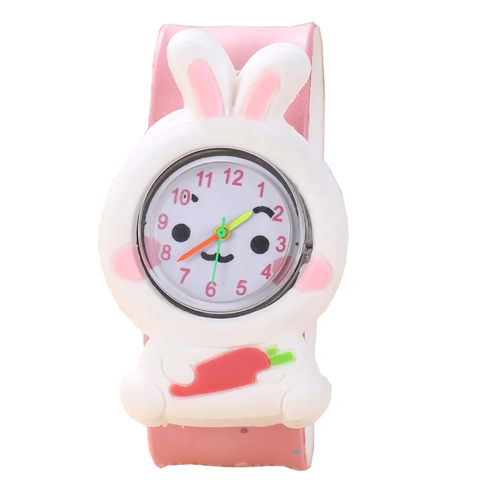 3D Cartoon Kids Clock Astronaut Poultry Fruit Flowers Children Quartz Rainbow Love Birthday Cake Gift Baby Toy Watch