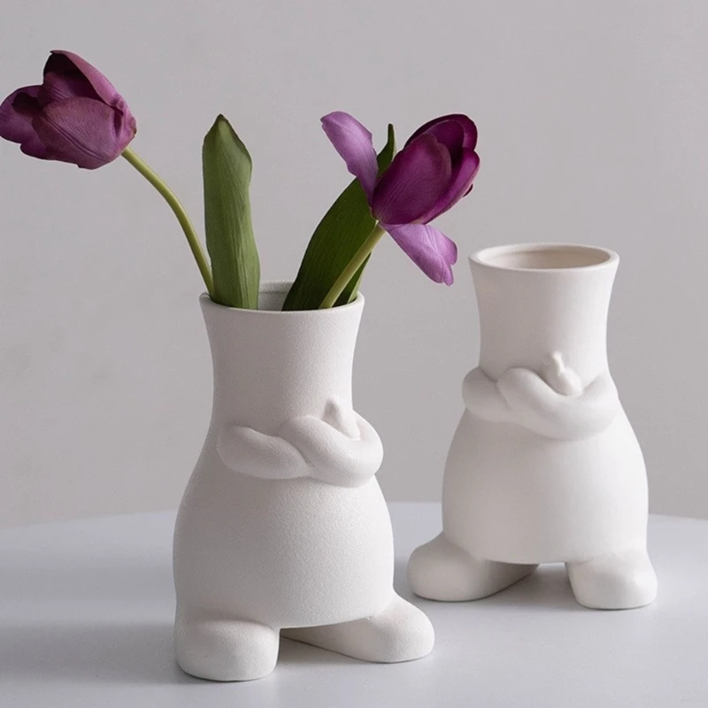 Abstract Human Vase Resin Molds Succulent Plant Flowerpot Silicone Mould Concrete Cement Gypsum Mold DIYs Craft Decors