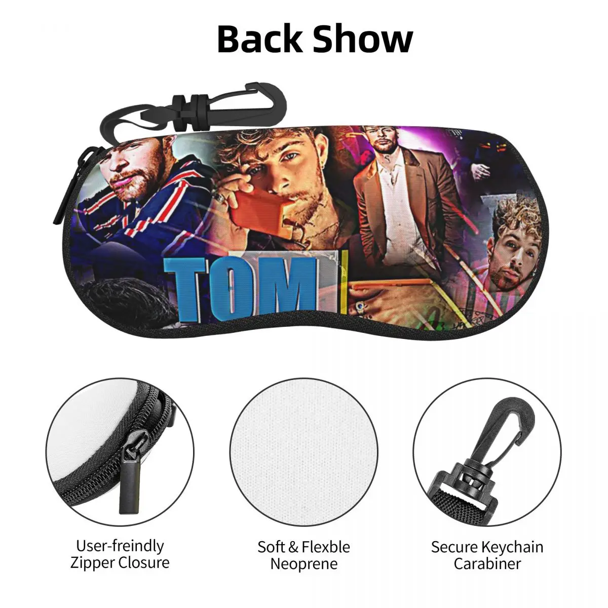 トム・グレナン シェル メガネケース 保護サングラスボックス 女性 男性 ソフト眼鏡バッグ ポーチ