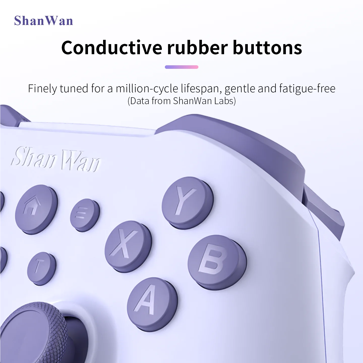 وحدة تحكم الألعاب اللاسلكية ShanWan Q34Pro: توافق متعدد المنصات، عصا تحكم القاعة + مشغل خطي، اهتزاز مزدوج #6