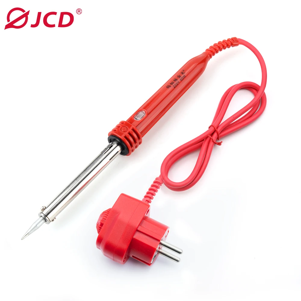 JCD-soldador eléctrico con temperatura ajustable, 60W, 110V/220V, con mango de interruptor, lápiz de calor, herramientas de reparación de soldadura, nuevo