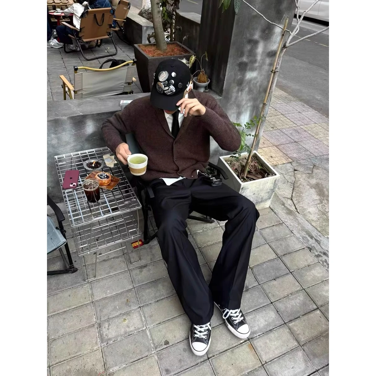 

IWTFF Мужской вязаный свитер с высоким воротником, повседневный свободный крой, длинный свек, полиэфирное волокно, теплый, Young Sle Faionable