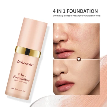 Color Changing Foundation 4 in 1 Moisturizing SPF 30+ Hydrating Color Longwearing…