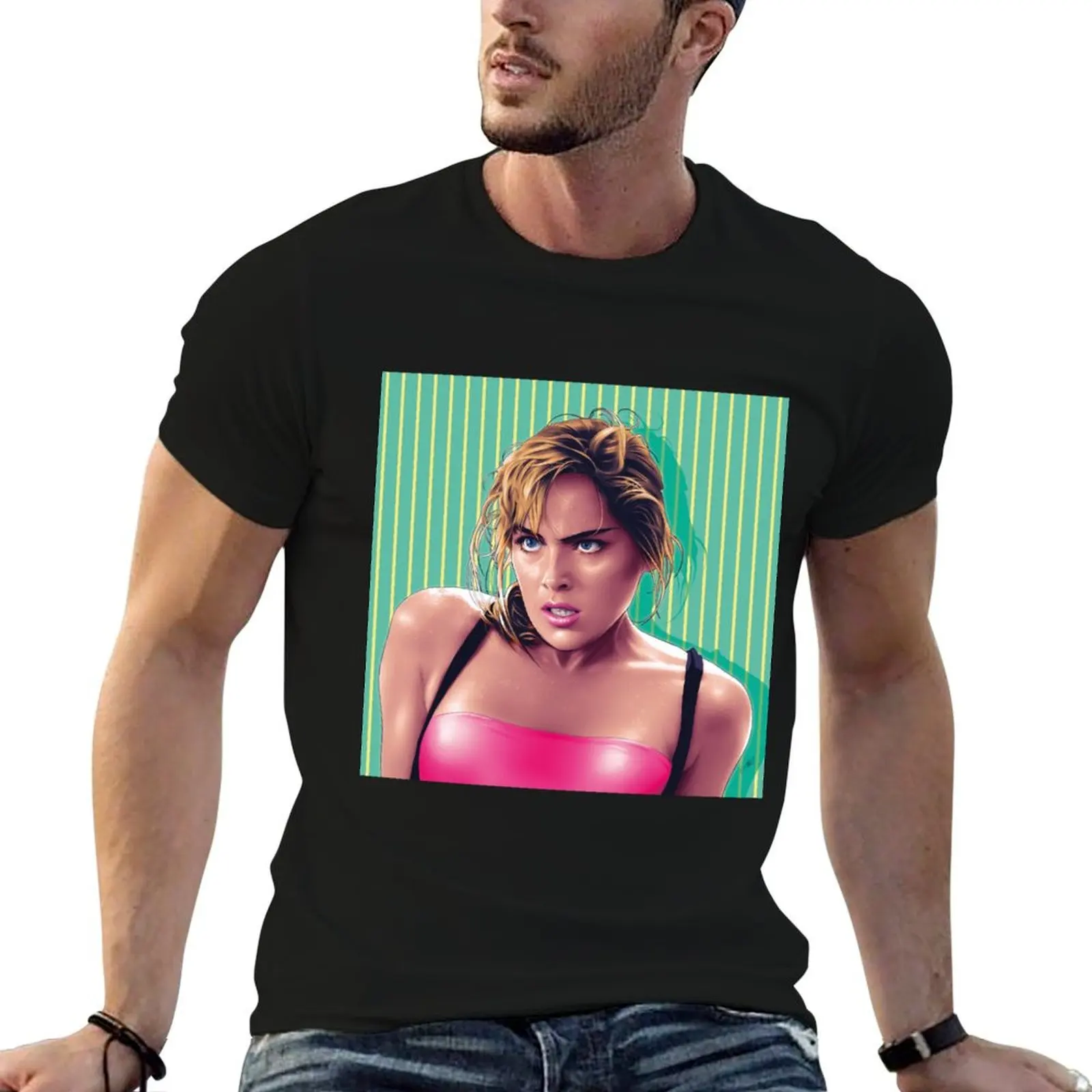 Sharon Stone T-Shirt sports fans designer shirts men t shirt