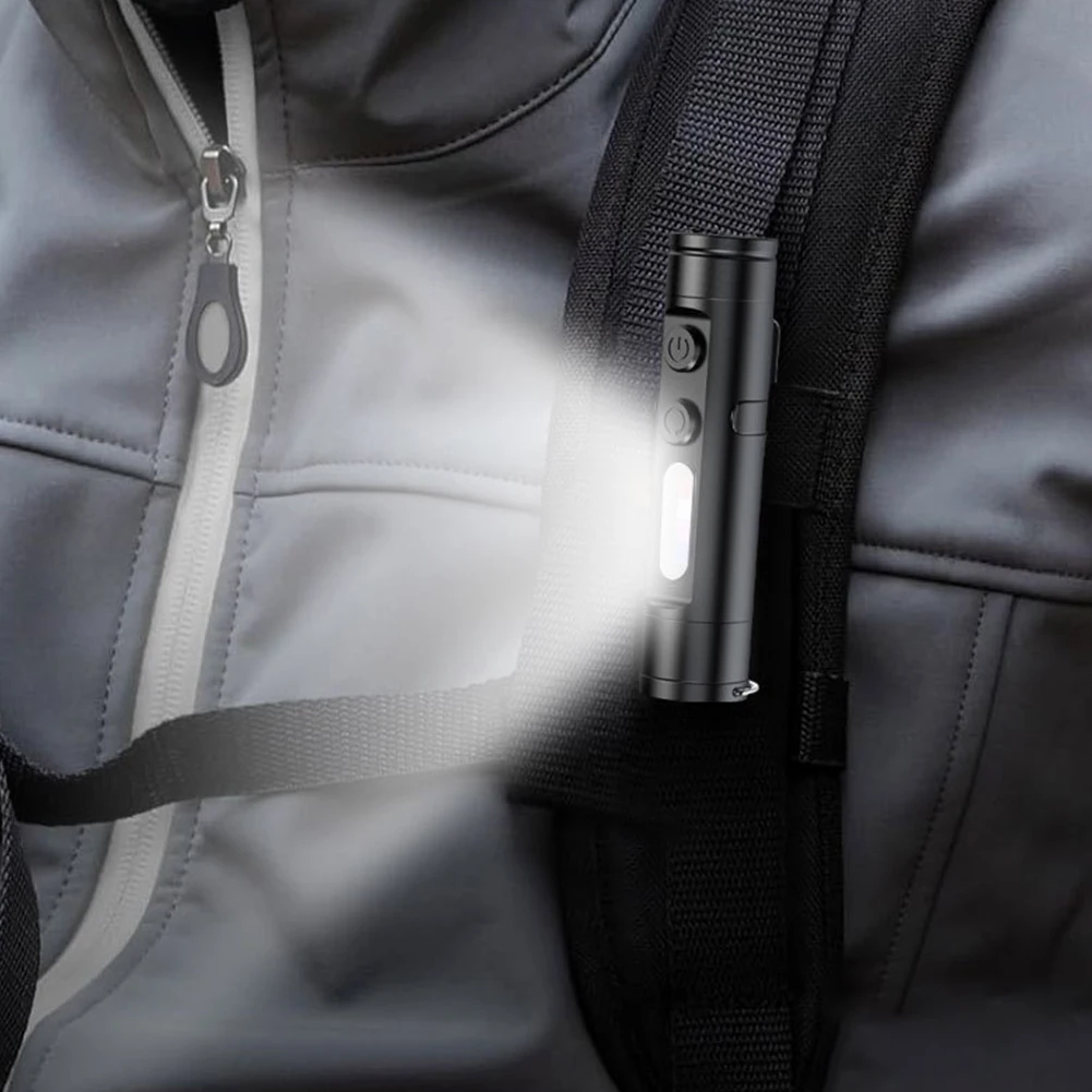 شعلة تكتيكية LED قابلة لإعادة الشحن مع مشبك قبعة، شعلة جيب صغيرة، مصباح يدوي فائق السطوع للمصابيح الأمامية والتخييم في الهواء الطلق في حالات الطوارئ #1