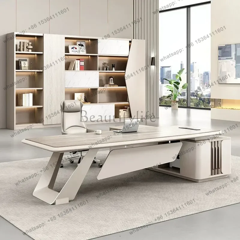 ld Modern Standing Office Desk Wooden Decoration Luxury European Aesthetic   Storage Organizers Tavolo Home Furniture