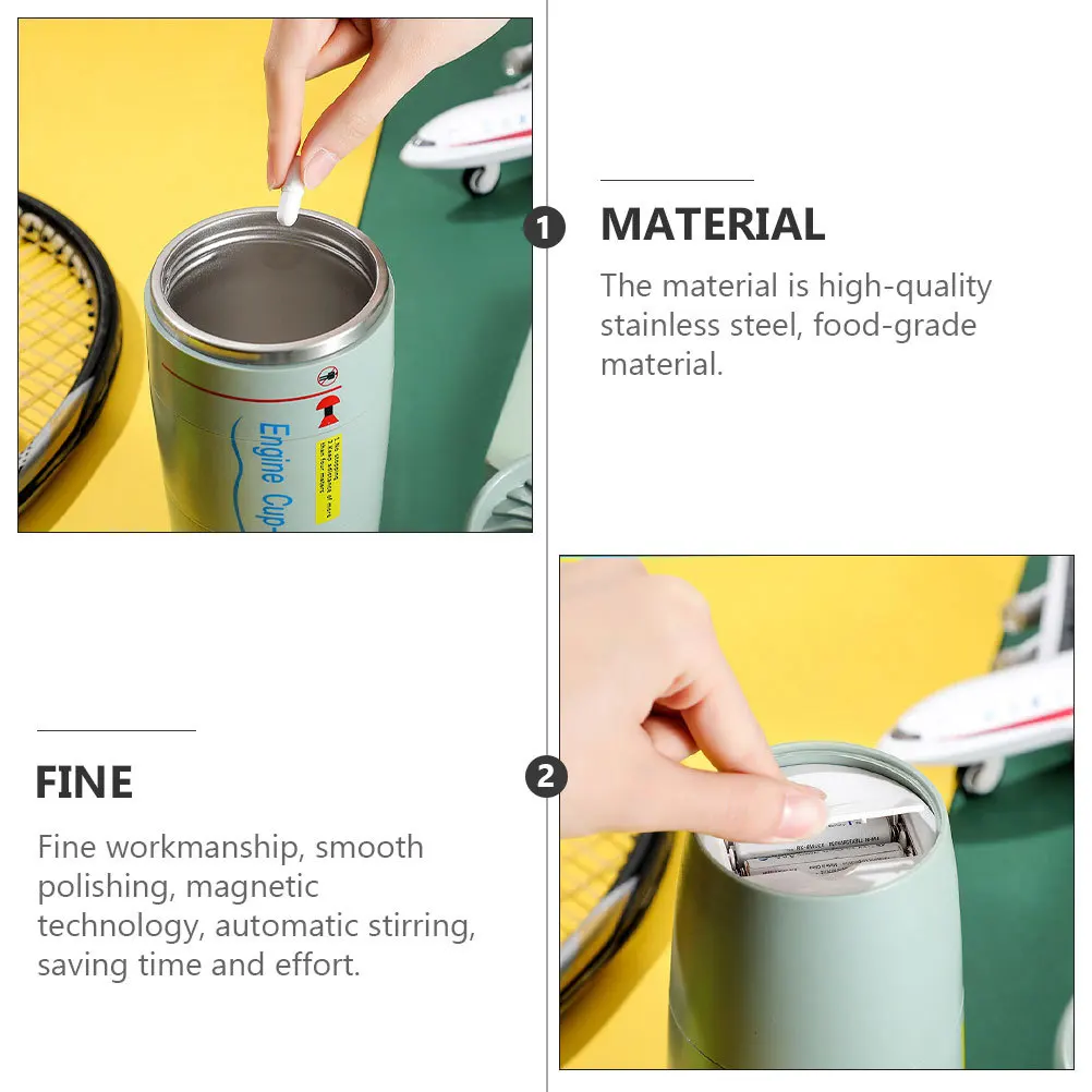 

350Ml Magnetic Self Stirring Mug Stainless Steel Auto Mixing Cup for Coffee Chocolate Smoothie Home Office Travel Use