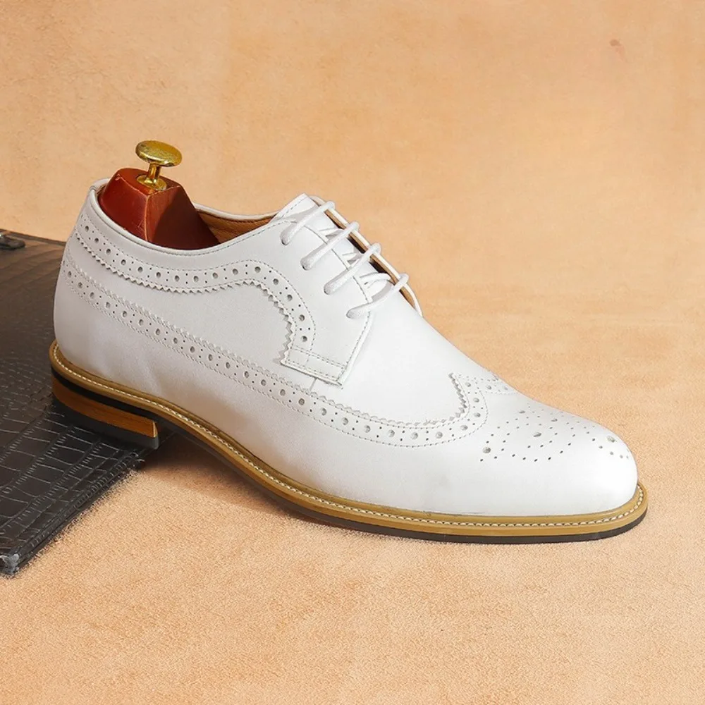 

Invisible Inner Height Increase Leather Business Dress Classic Simple High Fashion Simple Round Head Shoes Men's Leather Shoes