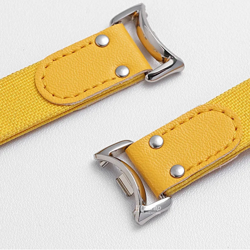 Strap for Xiaomi Band 8 Braided Bracelet Leather Nylon Watchband for Xiaomi Mi 8 Replacement Wristband Miband 8 Belt Accessories