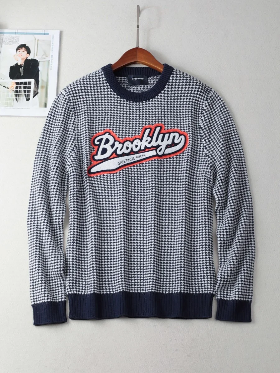 

Thiened Long Sve вязаный свитер, мужское круглое пальто из смеси хлопка и шерсти, теплый дышащий эластичный повседневный сарафан