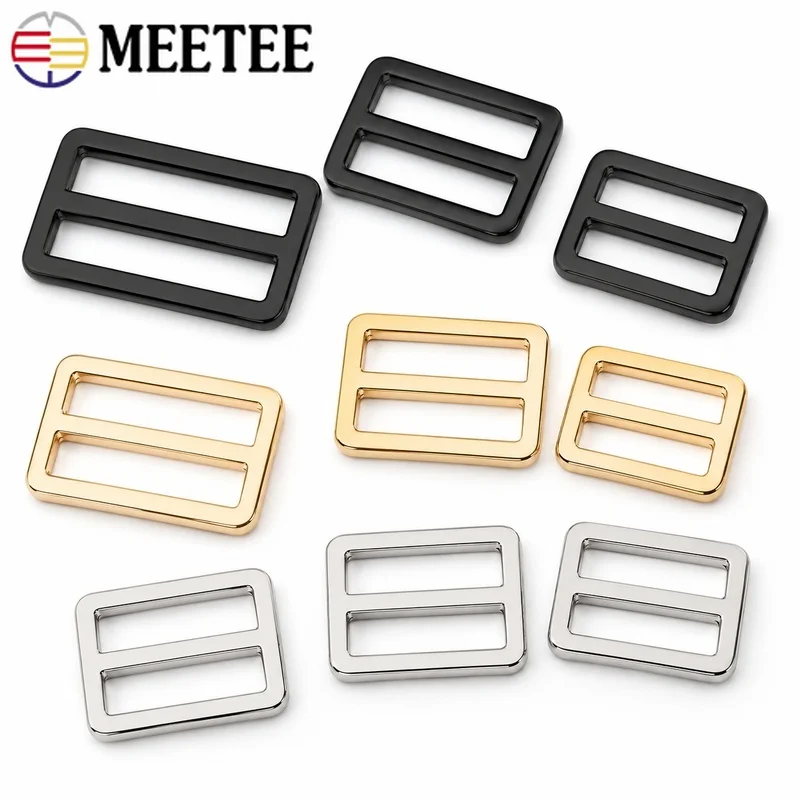 10/30/50Pcs 38mm Metal Tri Glide Slider Buckles Bag Strap Adjuster Webbing Ring Belt Hardware DIY Handbag Purse Craft Accessory
