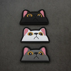MARO Brazalete táctico PVC parche gato negro blanco gris diadema rosa