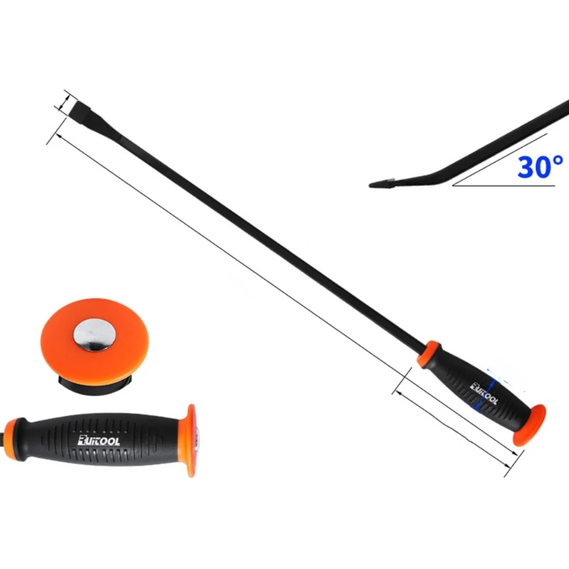8/12/18/24 pollici Pry Bar Heavy Duty Piede di porco Strikes Cap Nail Puller Scalpello Strumento di riparazione auto Heavy Drop
