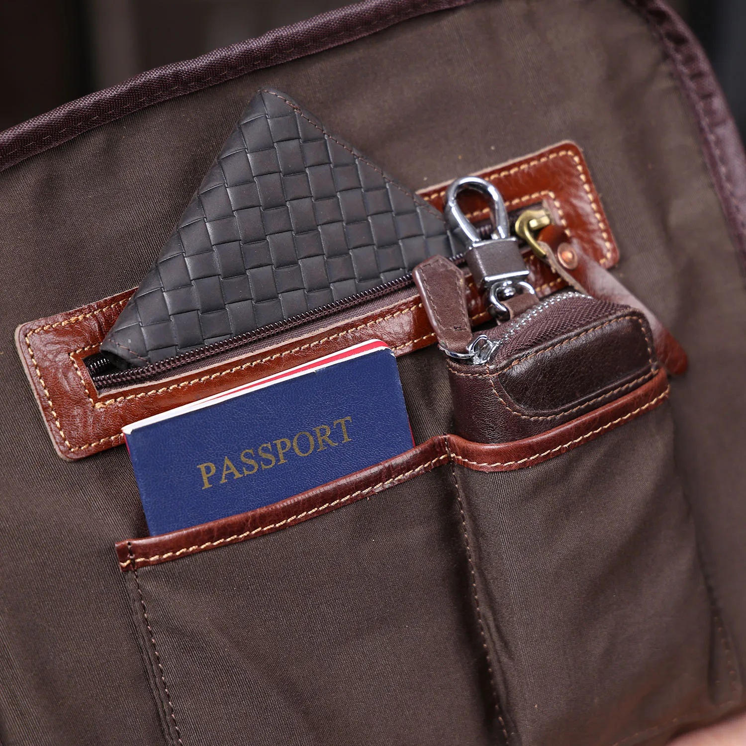 S.WORKER Lässiger Rucksack aus echtem Rindsleder für Herren, 16-Zoll-Laptop-Rucksack, Tagesrucksack mit großer Kapazität, Reisetasche, Schultasche – Detail 11