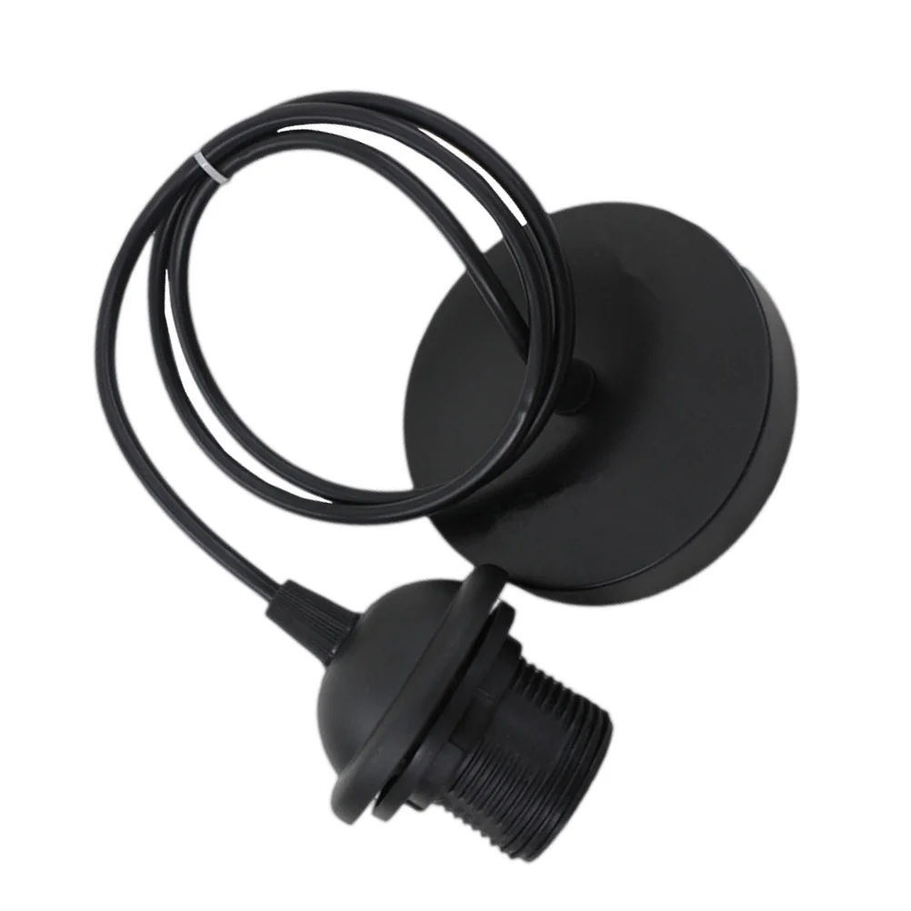 

Lamp Holder E27 Light Socket Base Black for Pendent Lamp Fixture Replace Damaged Bulb Socket Supports LED and Incandescent Lamps