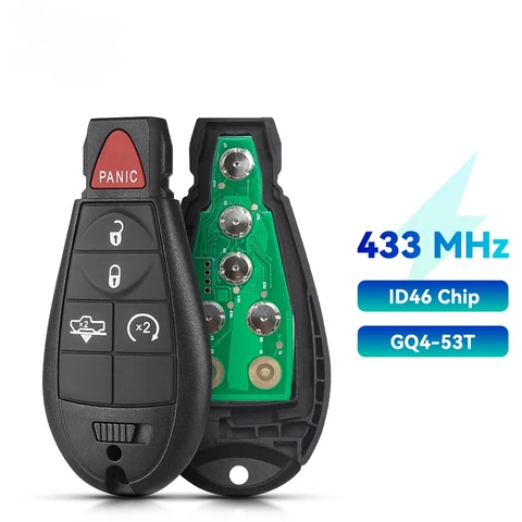 KEYYOU GQ4-53T Fobik Smart Remote Car Key 433 МГц ID46 чип для Dodge RAM 1500 2500 3500 4500 2013 2014 2015 2016 2017 2018