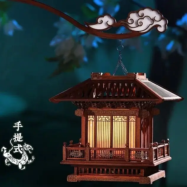 Vintage DIY Handmade Chinese style Palace Lantern New Wedding 3D Wedding Imitation of Ancient Chinese Style Architecture