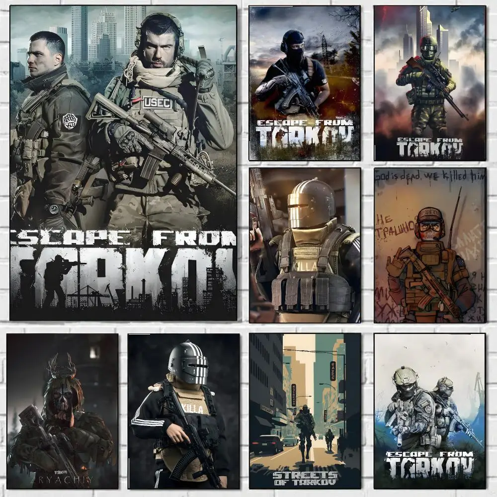 Game E-escape From Tarkov Painting Calligraphy Durable Canvas Poster Wall Hanging Home Interior Decoration Art Mural Gift