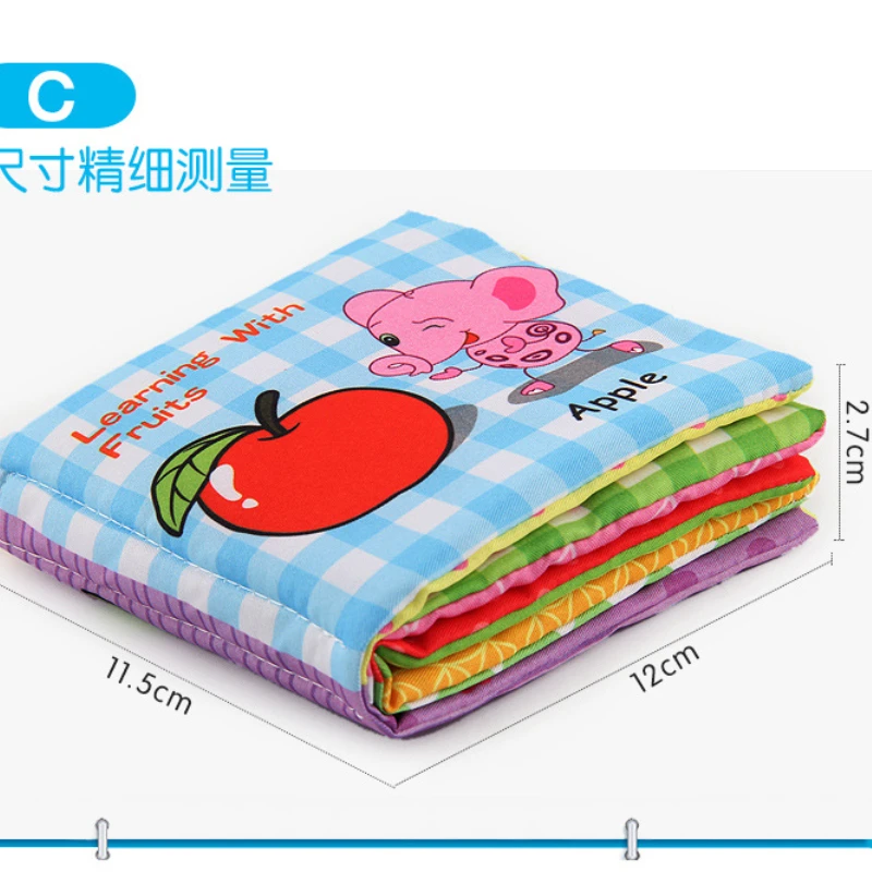 Baby Cloth Book Early Education Toys Baby English Cognitive Palm Book Tear Not Broken Paper BB Is Called Educational Toys