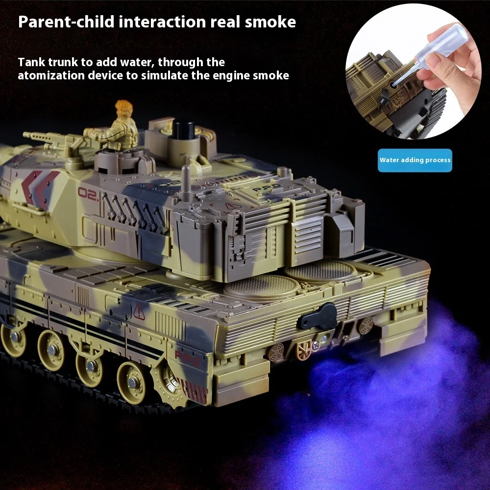 In Stock 2.4g Simulation Remote Control Tank Water Bomb Battle Armored Vehicle Model  For Kids Boys Summer Outdoors Toys Gifts