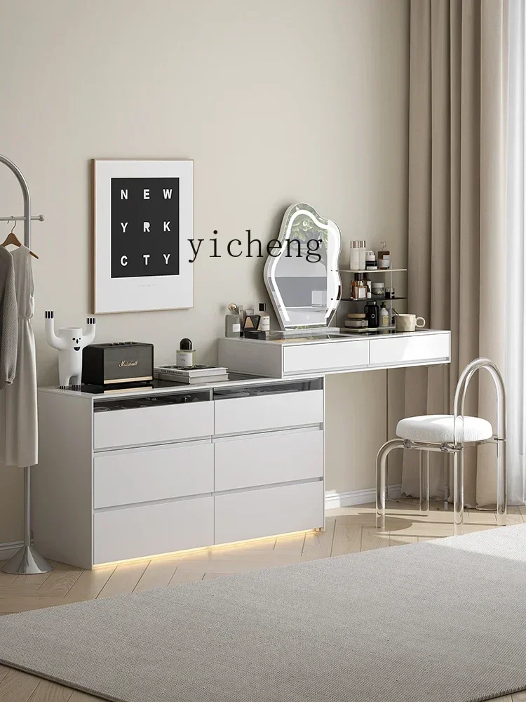 c9.21-Minimalist Dresser Chest of Drawers Integrated Bedroom Bed Front Cabinet Multi-Functional Storage Cabinet