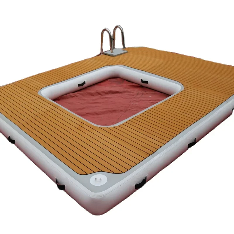 

New design Manufacturer supply Inflatable Platform Floating Pontoon Dock Fishing Floating Platform Pad Mat