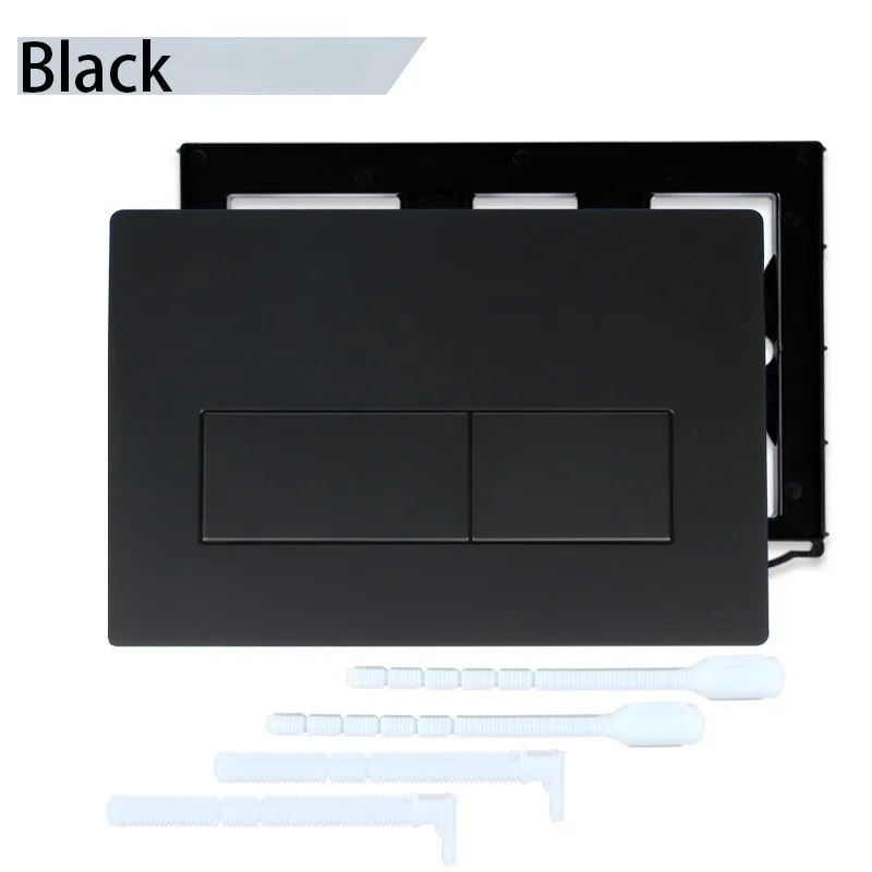 Black Dual Flushing Actuator Toilet Push Buttons Concealed Wall-mount Tanks Flush Pannels Replacement Part for Sigma Bathroom