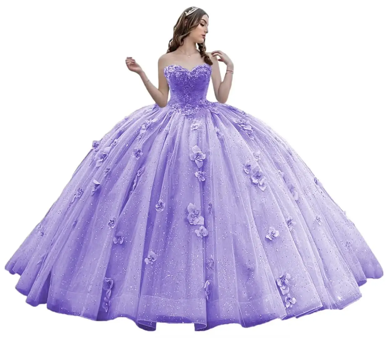 KIVARY Princess Sweetheart Quinceanera платья кружевное бальное платье с цветочным принтом блестящие платья для выпускного вечера из бисера