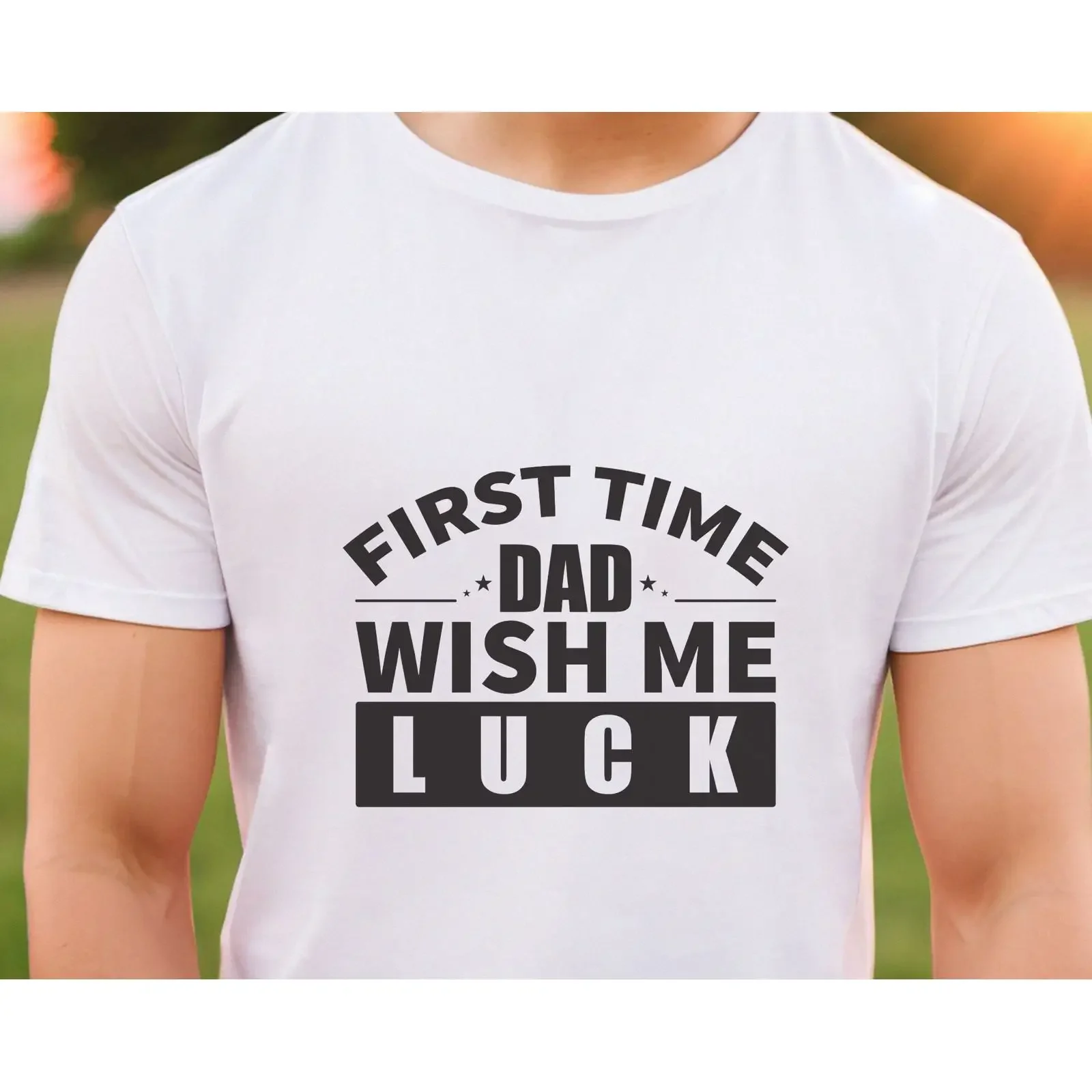 New Dad T Shirt Fathers Day First Time Daddy vintage Washed Stylish Versatile Breathable graphic Slightly streetwear