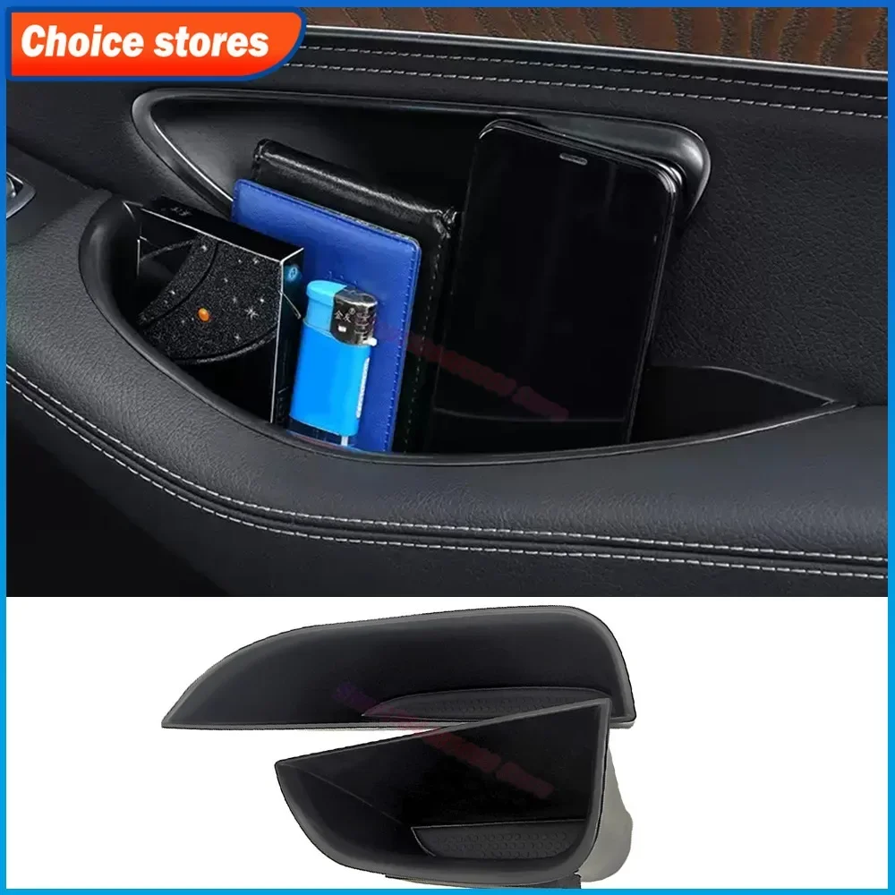 Caja de Almacenamiento para Manija de Puerta de Coche, Porta Tarjetas y Teléfono para Mercedes Benz Clase B W246 W247, Organizad