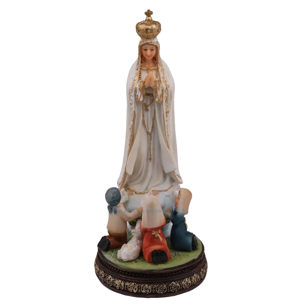 

Catholic Statue Our Lady of Fatima Virgin Mary Figure for Home Tabletop Figurine