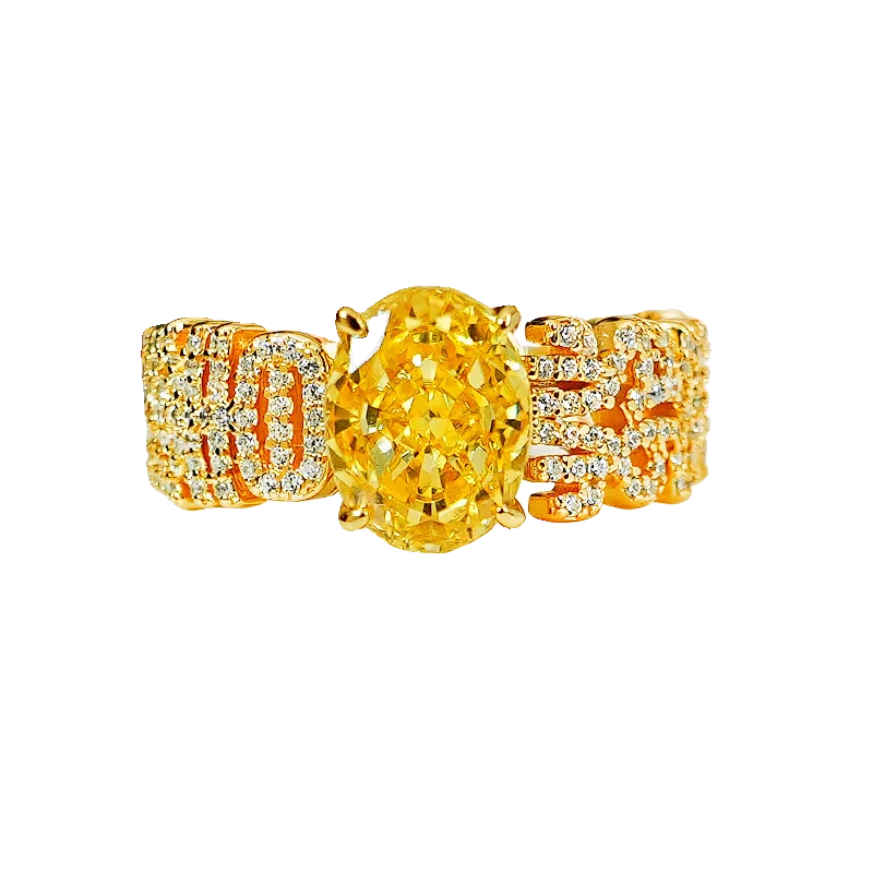Medieval Style Retro Egg Shaped 925 Silver Ring Set with High Carbon Diamond Radiant Cut Temperament for Women