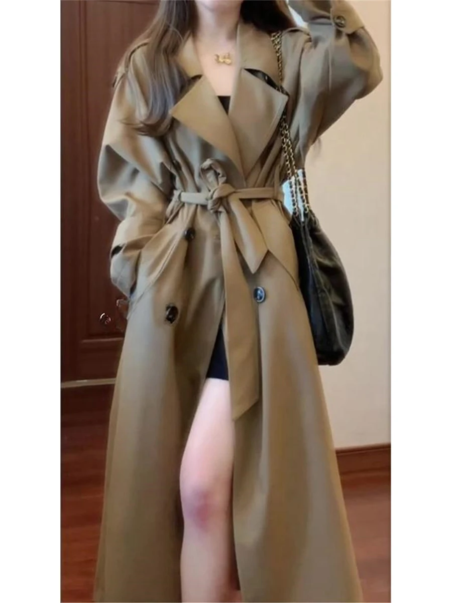 Trench con bottoni sul top Abbigliamento donna Arrivo Stili pressati di mezza età Ol Party Club Cappotto in tessuto Vendita calda